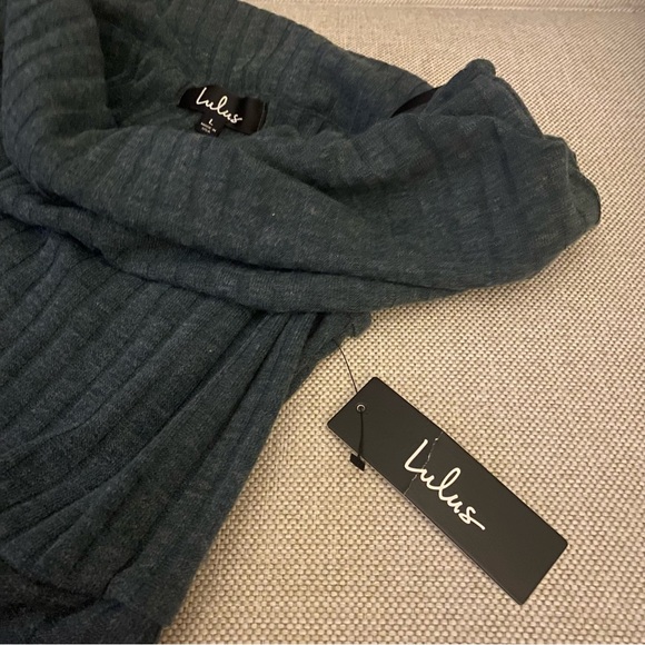 Lulus Off the Shoulder Ribbed Jumpsuit Size Large - Picture 4 of 9